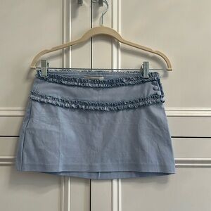 Danielle Guizio  blue mini skirt
